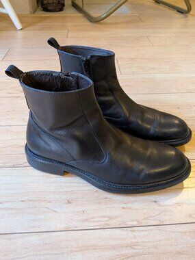 Bruno Magli Damiano Men's Size 9 (8.5) M Black Leather Ankle Chelsea Boots